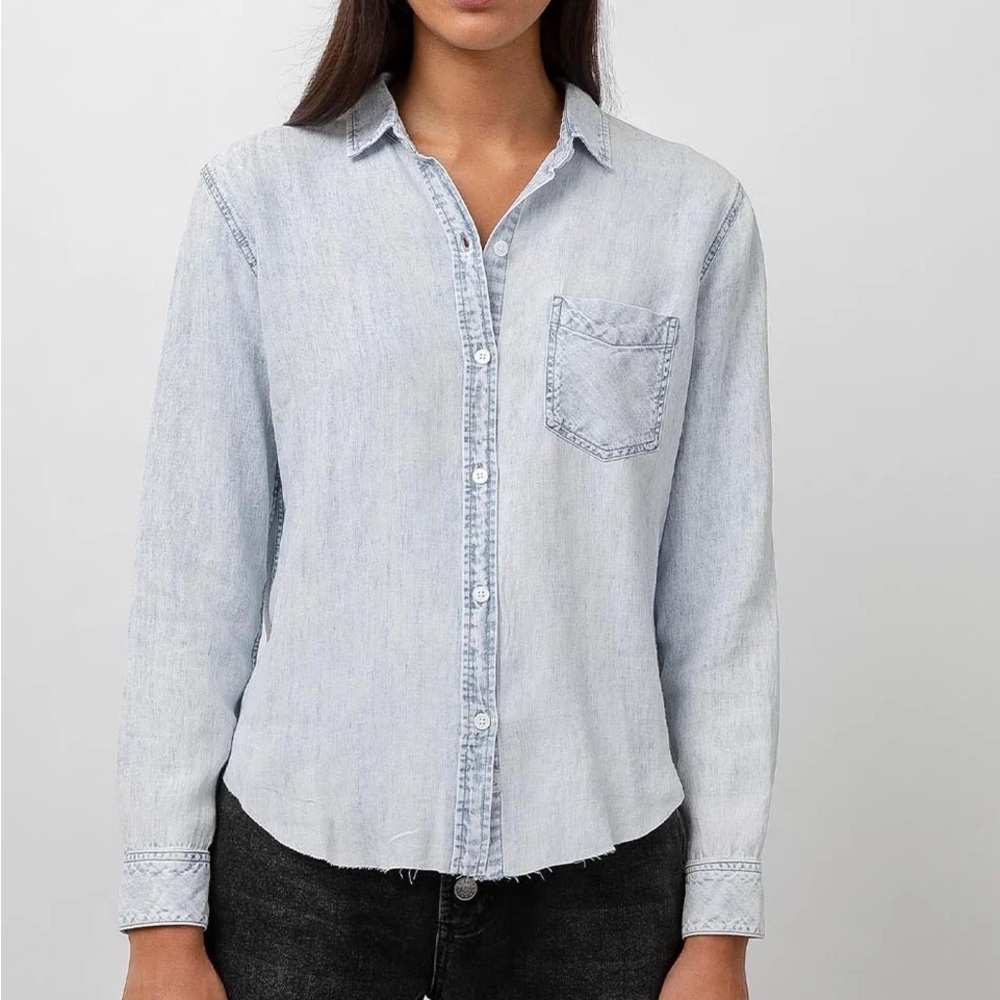 NWT Rails Ingrid Raw Hem Shirt XL